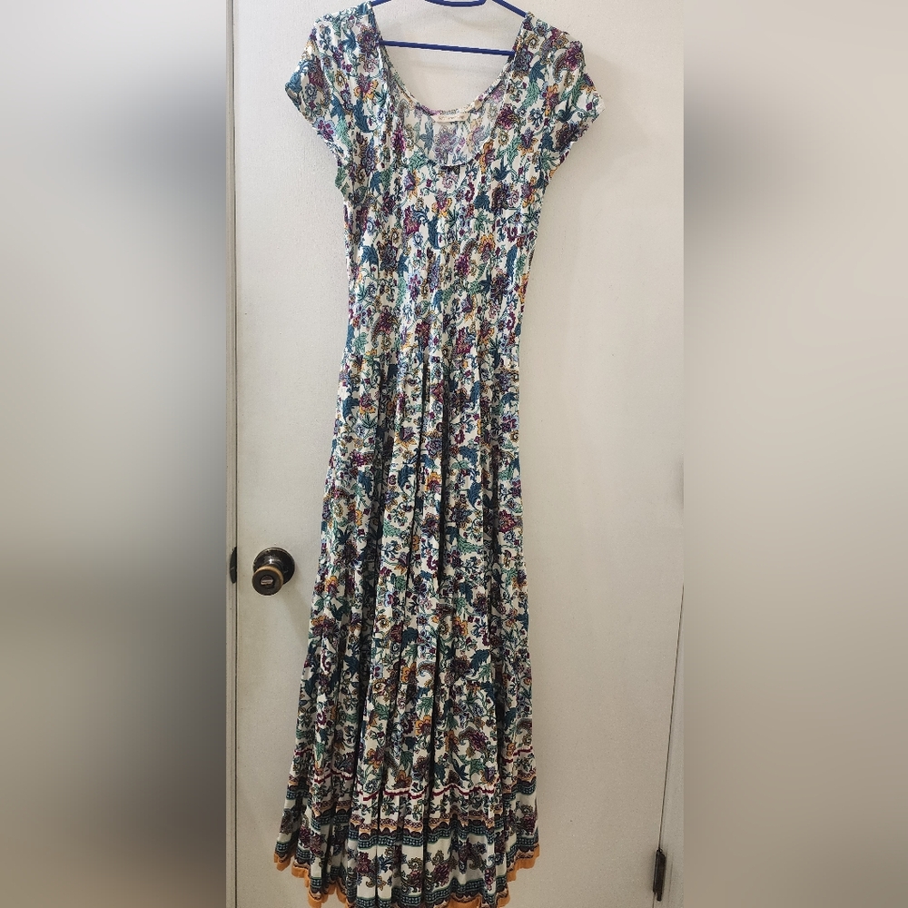 Soft Sorroundings Floral Multicolor Maxi Dress, Size Small, Viscose.